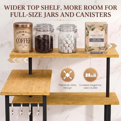 3-Tier Bamboo Corner Organizer Countertop Shelf