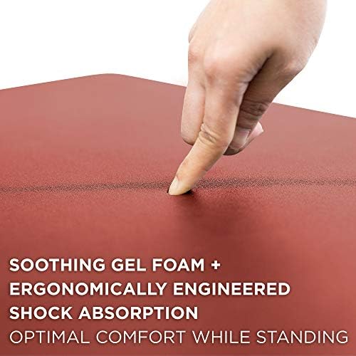 Mount-It! Standing Desk Floor Mat, 18x22, Red