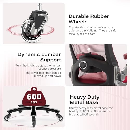 600lbs Big and Tall Office Chair, Heavy Duty Executive Computer Desk Chair