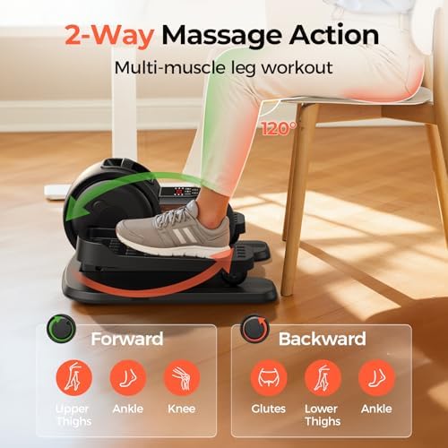 Under Desk Elliptical Machine, Electric Leg Exerciser for Seniors
