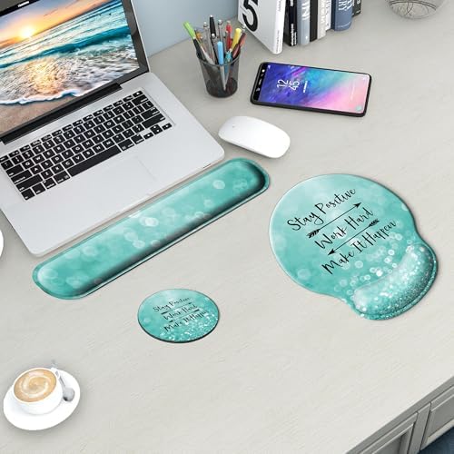 Mouse Pad and Keyboard Wrist Rest Support,Ergonomic Mouse Pad Set