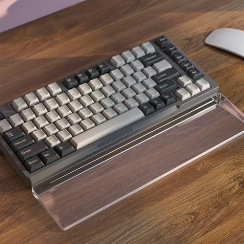 Custom Acrylic Keyboard Wrist Rest, Transparent/Frosted RGB Wrist Pad for Mechanical Keyboard (Color : Transparent, Size : 65%)