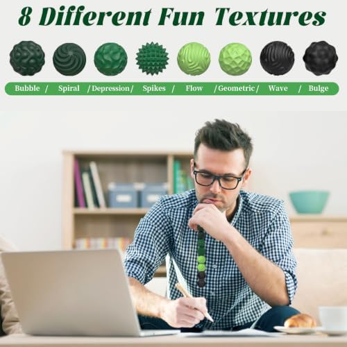 Silicone Magnetic Balls, Fidget Toys for Adults & Teens, 8PCS Stress Balls Sensory Toy, Quiet Magnet Desk Fidgets with Textured, ADHD Anxiety Relief Items, Fun Stocking Suffers Gifts