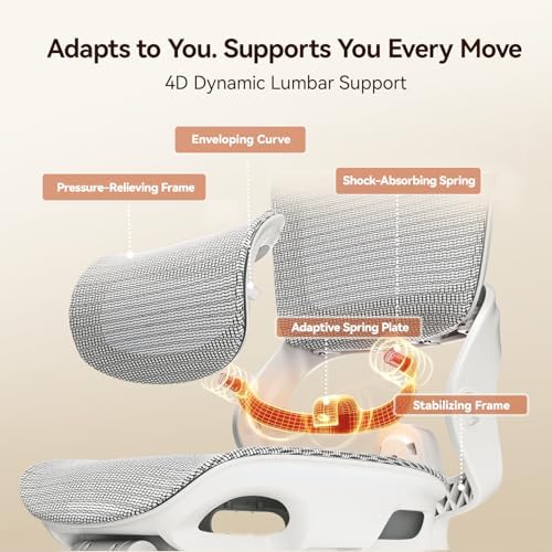 SIHOO B100 PRO Ergonomic Office Chair with Footrest, 4D Flip-Up Armrests