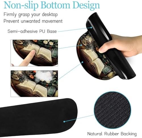 LIMKRIAN Goth Skull Mouse Pad Set Large Desk Mat for Desktop Decor