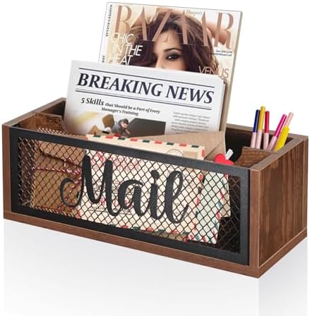 Mail Organizer Mail Holder with 2 Slots