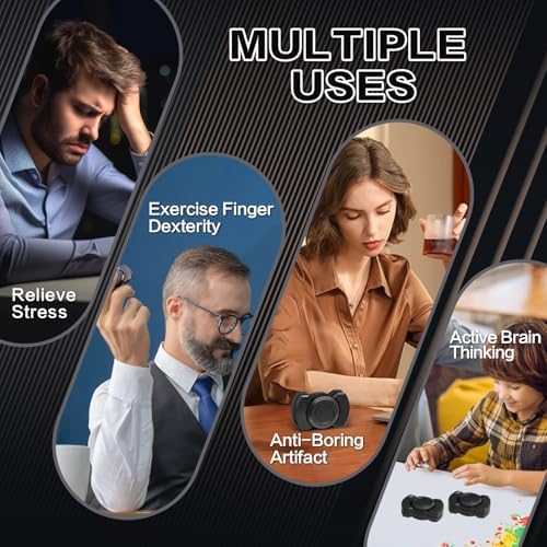 3-in-1 Fidget Toys Adults Kids: Spinner, Slider & Clicker