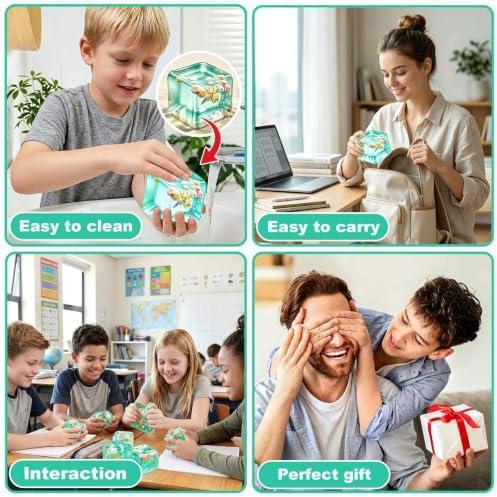 Slow Rising Squishy Fidget Toys - 4 Pack Squeeze Toys for Teens &Adults