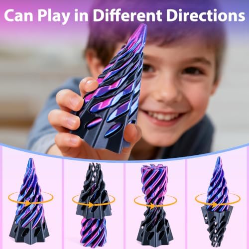 4-Pack Impossible Cone Fidget Toys, 3D Printed Passthrough Set