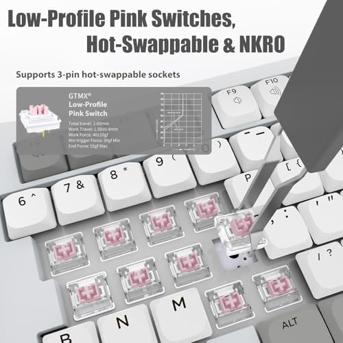 Ergonomic Mechanical Keyboard with Smart Screen & Volume Roller