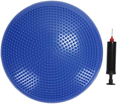Inflatable Balance Disc Cushion for Yoga, Stability Training & Core Exercise, NonSlip Massage Pad for Home Gym, Office Chair Posture Support, Kids Sensory Play