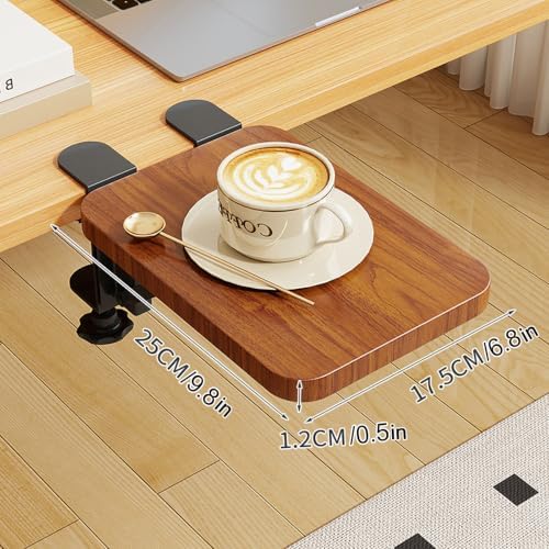 Clamp On Desk Extender for Mouse, 10 in Under Desk Mouse Tray