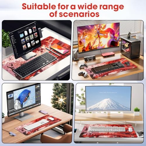 Large Mouse Pad 31.5x15.7 Inch - Starter Desk Mat, Maple Leaf