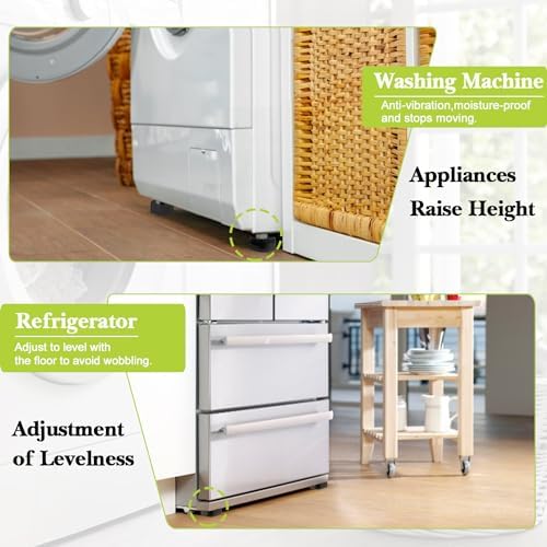 6 Pack Furniture Risers 2 Inch, Adjustable Bed Risers Heavy Duty for Table Desk Couch Chair Sofa Cabinet Bed Legs Dorm, Square Stackable Bed Raisers Blocks Lift Height 1", 2",3"or 4", Black