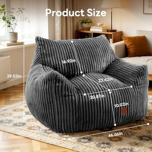 Giant Bean Bag Chair, Oversized Bean Bag Couch for Adults