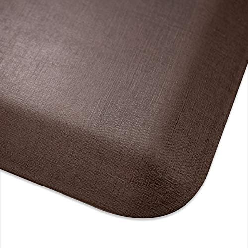 WellnessMats Linen Collection Anti-Fatigue Floor Mat, Polyurethane – Ergonomic Support Pad for Home, Kitchen, Garage, Office Standing Desk – Water Resistant - Made in USA