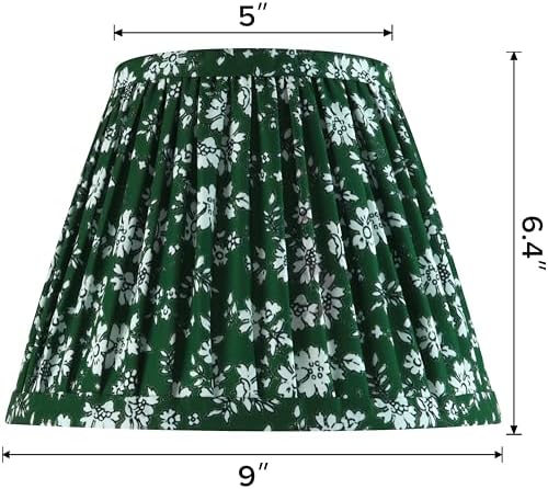 GO&SO Pleated Lamp Shades Set of 2 Small Mini,5"×9"×6.4" Boho Decor Shade