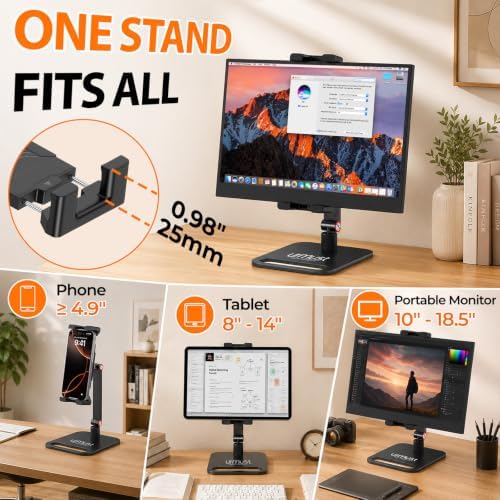 Urmust Portable Monitor Stand with 360° Rotating Base C-S