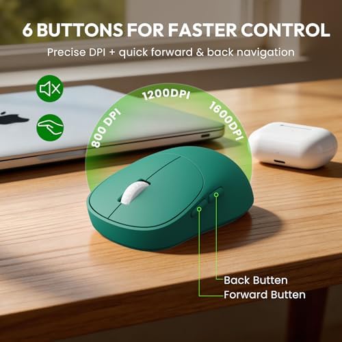 Wireless Keyboard and Mouse Combo, Cute Typewriter, Magnetic Wrist Rest