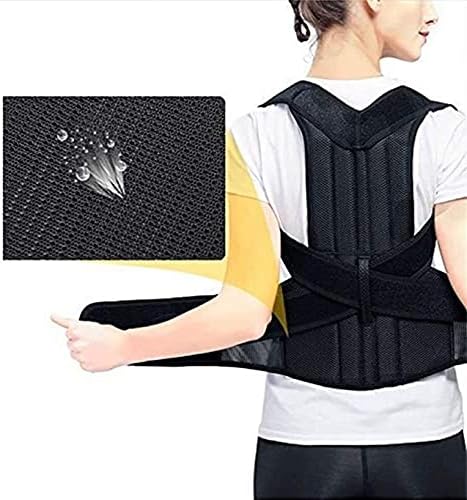 Back Brace Posture Corrector for Men Women Brace Clavicle Support Corrective Slouching and Hunching, Adjustable Teenager Straight Back Breathable (Color : Red, Size : 4XL)