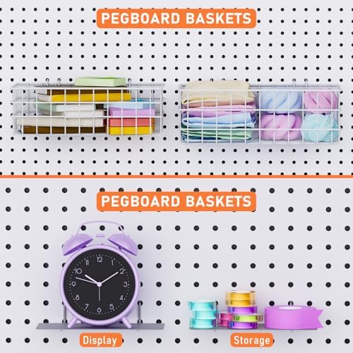 INCLY 30PCS Peg Board Organizer Accessories Kit with Bins, Cups & Baskets