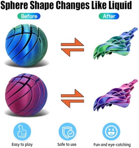 Morphslime Ball, 3D Printed Twisted Sphere Stress Relief Ball Fidget Toys