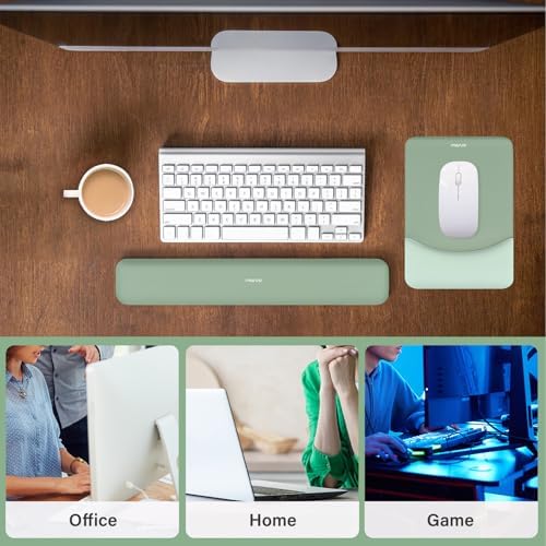 MOSISO Keyboard Wrist Rest & Mouse Pad with Wrist Rest, Green