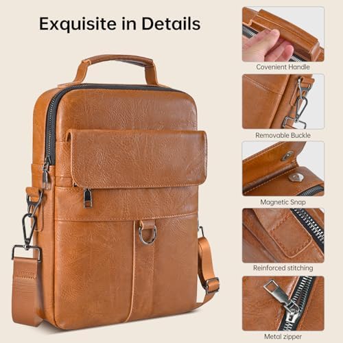 11 Inch Shoulder Bag Leather Carrying Case for 11" iPad Pro M5 M4/iPad Air 11" M4 M3 M2 with Magic Keyboard, iPads A16 11"