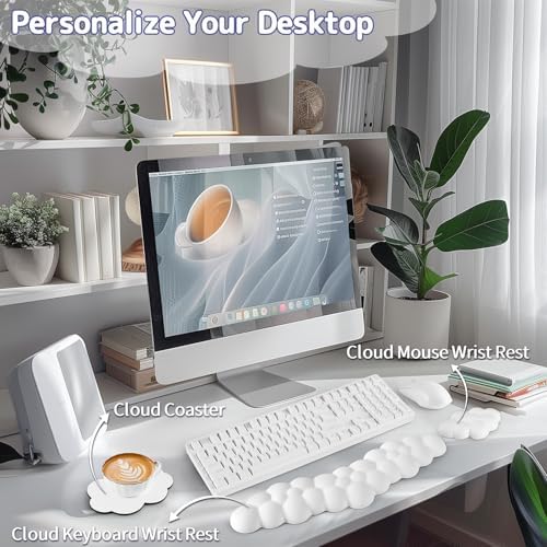 Sushret Cloud Wrist Rest for Keyboard and Mouse, Cloud Keyboard Wrist Rest