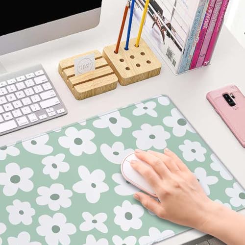Desk Mat, Large Desk Pad Large Mouse Pad Cute Desk Accessories Home Office Essentials XL Desk Mat Desk Pad Mat for Keyboard Mouse Desk Pads On Top of Desks Computer Cute Groovy Flowers