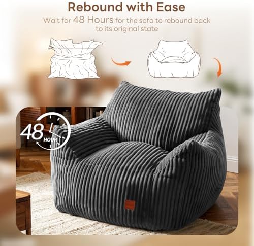 Giant Bean Bag Chair, Oversized Bean Bag Couch for Adults