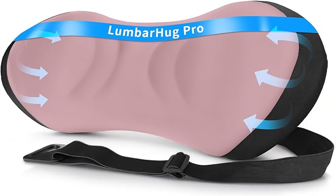 Lumbar Support Pillow for Office Chair - Lumbar Pillow for Car, Memory Foam Ergonomic Lumbar Support Pillow for Car Back Support for Office Chair Back Support Cushion