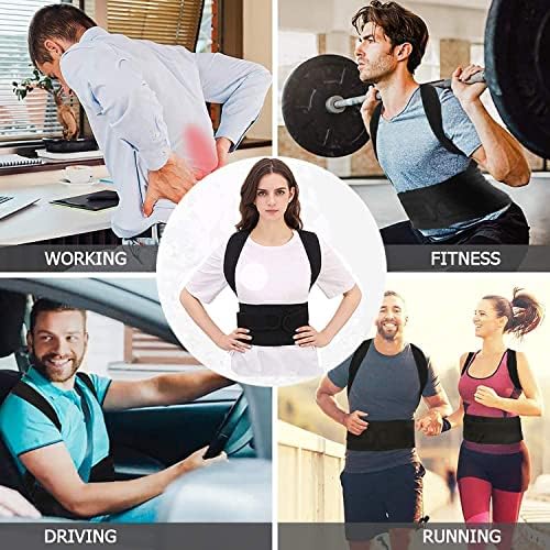 Back Brace Posture Corrector, Adjustable Posture Back Brace Support Shoulder Straightener Trainer Waist Belt Upper and Lower Back Pain Relief for Men Women Body Correction(4X-Large/50-54)