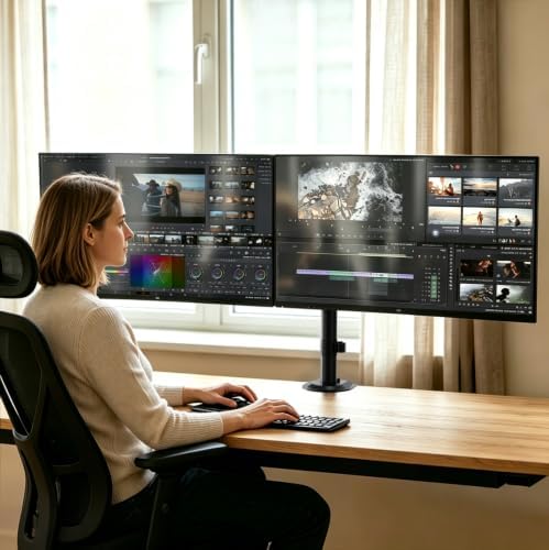 Dual Ultrawide Monitor Mount for 17-40'', up to 19.8lbs/arm