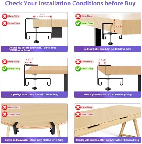 Univivi No Drill Under Desk Cable Management Tray, 36 inch Cable Management
