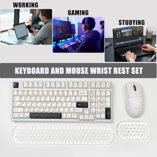 Gel Keyboard and Mouse Wrist Rest Set, Wrist Pad for Computer Keyboard