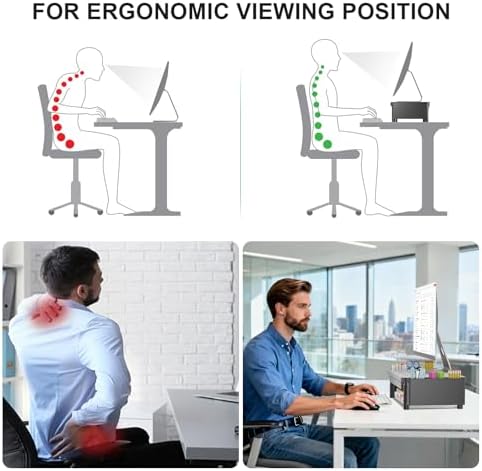WALI Computer Monitor Stand with Storage and Pen Holder
