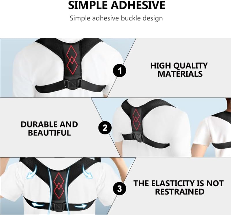 Posture Corrector Invisible Back Brace Adjustable Posture Trainer for Men Women Ergonomic Shoulder Support for Back Alignment Hunchback Correction Office Home Indoor Outdoor Use