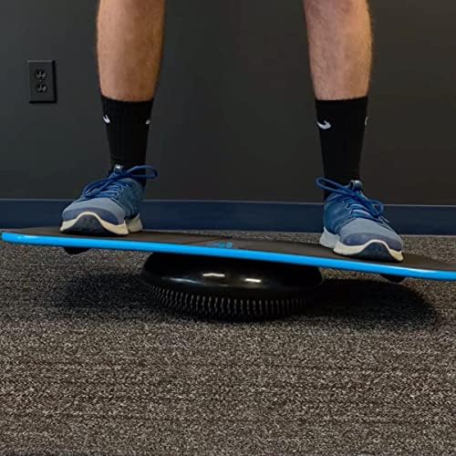 Revbalance Adjustable Wobble Cushion and High Density Rocker Combo for Balance Training, Recovery, and Physical Therapy
