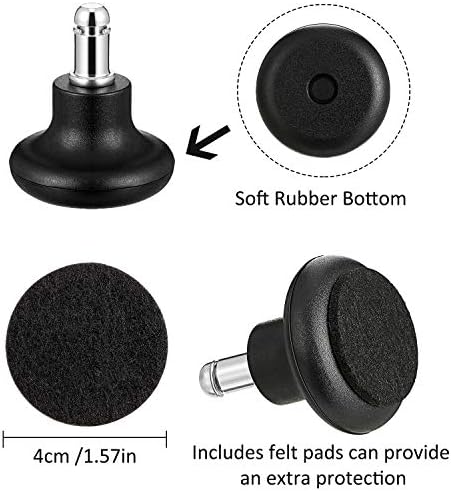 Outus 5 Pieces Bell Glides Replacement Office Chair Wheels Stopper