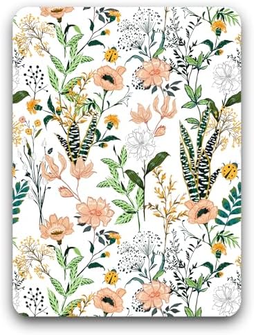 Small Mouse Pad, Mini Mouse Pad 6 x 8 Inch, Thick Rubber Waterproof Mouse Mat, Cute Floral Mousepad for Women Kids Wireless Mouse Mini Laptops Keyboard Tray Home Office Travel, White Flowers