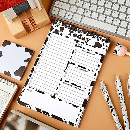 Gueevin Milk Cow Gifts To Do List Notepad, Daily Planner, 50 Sheets