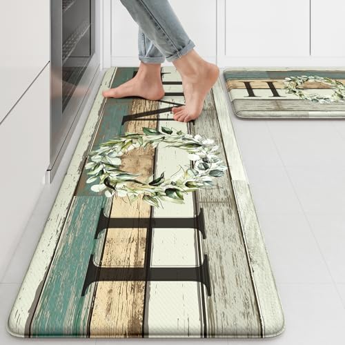 KIMODE Kitchen Mats 2PCS Cushioned Anti Fatigue Kitchen Mats for Floor