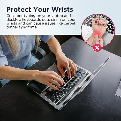 WavePads by PostureUp– Original Two Pack Adjustable Wrist Rests for Laptop Keyboard Ergonomic Memory Foam Laptop Wrist Pads for Wrist Pain & Carpal Tunnel, Memory Foam Wrist Support Pads (Island Blue)