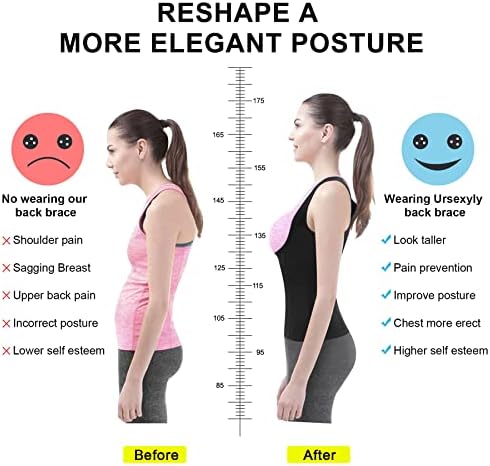 URSEXYLY Back Brace For Women Waist Trainer Adjustable Posture Corrector