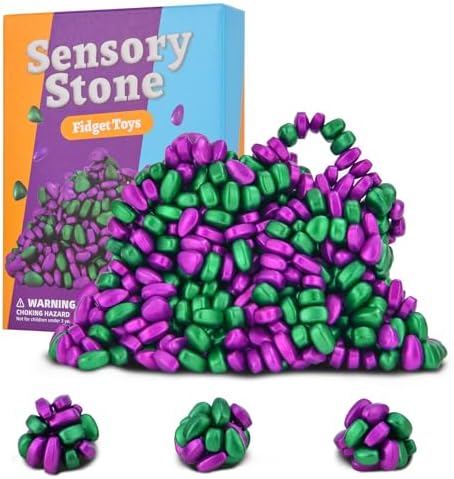 550pcs Fidget Toys Adults,Stress Relief Sensory Toys for Autism ADHD Anxiety,Smooth Ferrite Stones Desk Fidgets Toys,Fidget Toys Gifts