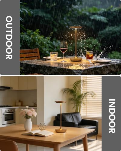LED Cordless Table Lamp 5000mAh Battery Rechargeable Table Light