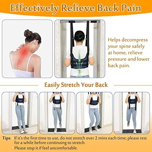 Back Stretcher, Lumbar Traction Device, Spine Decompression Belt for Pain Relief, Spinal Back Stretcher Belt, Thoracic Spinal Decompression Harness, Portable Stretching Device (Medium)