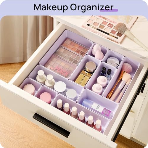 Vtopmart 25 Pack Plastic Drawer Organizers with Non-slip Rubber Pads