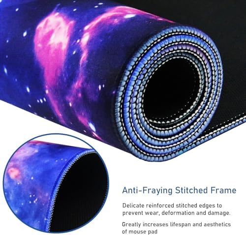 Large Extended Gaming Mouse Pad with Stitched Edges, Waterproof 31.5X15.7In
